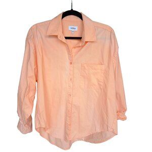 Pistola Sloane Oversized Button Up Shirt Orange Size XS